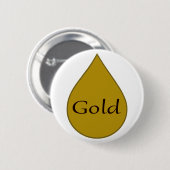 Goldstillendes Preis-Abzeichen 1 Jahr Button (Vorne & Hinten)