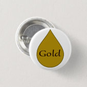 Goldstillendes Preis-Abzeichen. 1-jährig Button (Vorne & Hinten)
