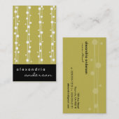 Goldstilvolle Punkte und Stroh-Visitenkarten Visitenkarte (Vorne/Hinten)