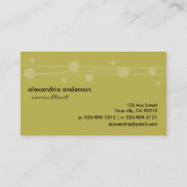 Goldstilvolle Punkte und Stroh-Visitenkarten Visitenkarte (Rückseite)