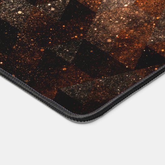 Goldstrahl im geometrischen funkelnd Universum Mon Schreibtischunterlage (Ecke)