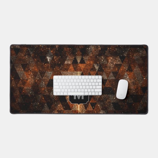 Goldstrahl im geometrischen funkelnd Universum Mon Schreibtischunterlage (Tastatur & Maus)
