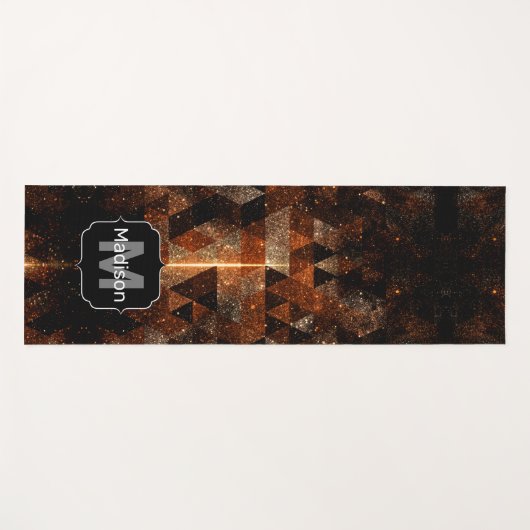 Goldstrahl im geometrischen funkelnd Universum Mon Yogamatte (Vorderseite (Horizontal))