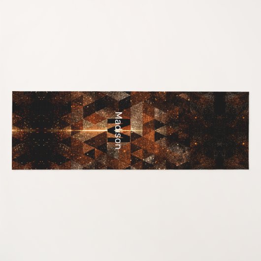 Goldstrahl im geometrischen funkelnd Universum Mon Yogamatte (Vorderseite (Horizontal))