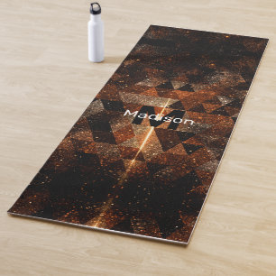 Goldstrahl im geometrischen funkelnd Universum Mon Yogamatte