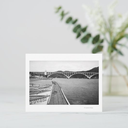 Goldstrand, Oregon Docks und Brücke über Rogue Postkarte (Stehend Vorderseite)