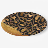 Goldstreifen auf Glamour mit Metallen Pappteller (Schrägansicht)