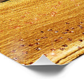 Goldstreifen auf Glamour mit Metallen Poster (Ecke)