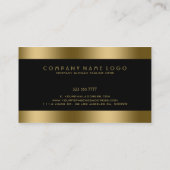 Goldstreifen auf schwarz visitenkarte (Rückseite)