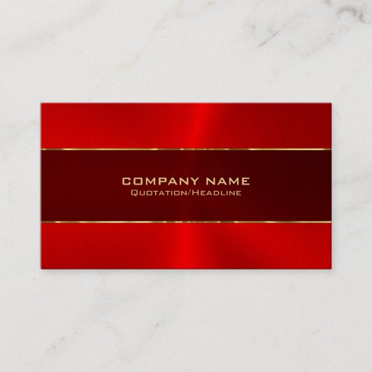 Goldstreifen aus rotem Edelstahl - Akzent Visitenkarte (Vorderseite)