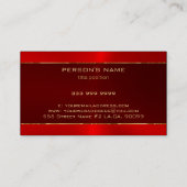 Goldstreifen aus rotem Edelstahl - Akzent Visitenkarte (Rückseite)