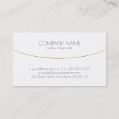 Goldstreifen aus Shiny auf weiß Visitenkarte (Rückseite)