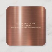 Goldstreifen, Baumfrauen Silhouette Braune Metalli Quadratische Visitenkarte (Rückseite)