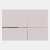 Goldstreifen der eleganten Rose Geschenkpapier Set (Vorderseite)