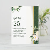 Goldstreifen der weißen Blume Einladung (Stehend Vorderseite)