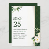 Goldstreifen der weißen Blume Einladung (Vorne/Hinten)