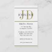 Goldstreifen des Rechtsanwalts-W/W - verfügbarer Visitenkarte (Rückseite)