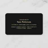 Goldstreifen, Einladung des Brautparty (Rückseite)