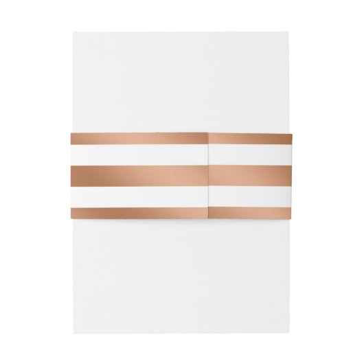 Goldstreifen für moderne Rose Hochzeitstich Einladungsbanderole (Rückseitenbeispiel)