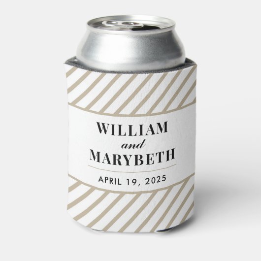 Goldstreifen-Hochzeit Dosenkühler (Kanne Rückseite)