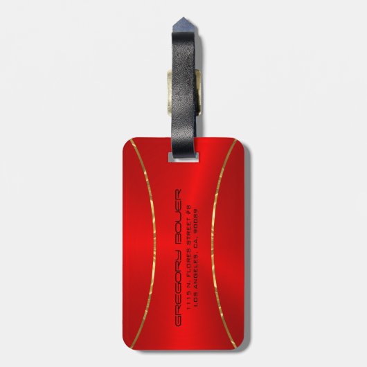 Goldstreifen im Hintergrund Gepäckanhänger (Rückseite vertikal)