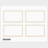 Goldstreifen in Gewürzjar, rechteckige Aufkleber (Blatt)