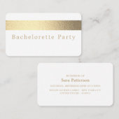 Goldstreifen, Junggeselinnen-Abschied Ticket Einla (Vorne/Hinten)