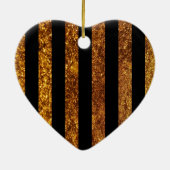 Goldstreifen, Linien, Streifenmuster, Süß 16 Keramik Ornament (Hinten)
