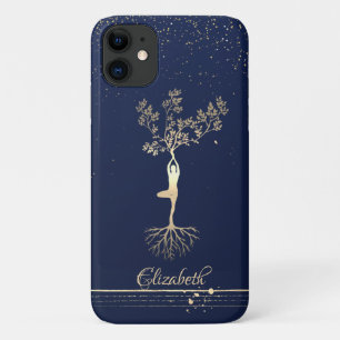 Goldstreifen, Navy Blue, Tree Women Silhouette Case-Mate iPhone Hülle