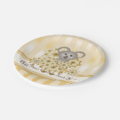 Goldstreifen Niedlich Koala Kinderdusche / Kinderg Pappteller (Schrägansicht)