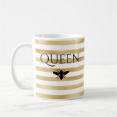 Goldstreifen Queen Bee Personalisiert Kaffeetasse (Links)