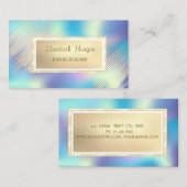 Goldstreifen, Rahmen-Holografikschmuck-Designer Visitenkarte (Vorne/Hinten)