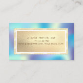 Goldstreifen, Rahmen-Holografikschmuck-Designer Visitenkarte (Rückseite)