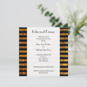 Goldstreifen, Streifenmuster, Probe Abendessen Einladung (Stehend Vorderseite)