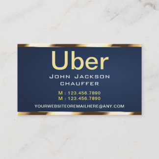 Goldstreifen-Taxifahrer-Kabine-Transport blau QR C Visitenkarte