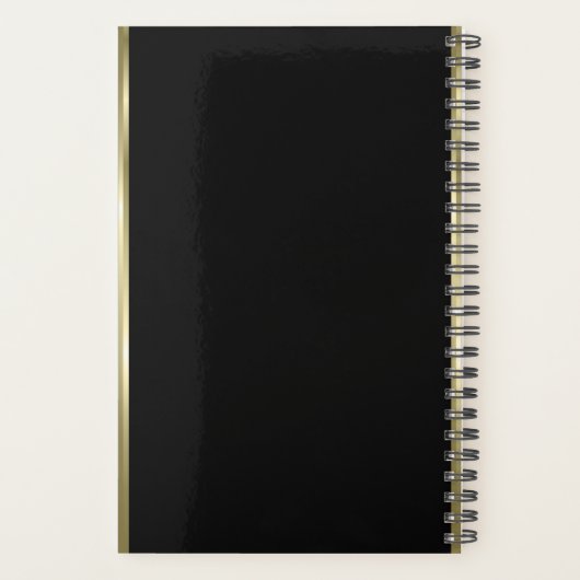 Goldstreifen über schwarzem Hintergrund Planer (Rückseite)