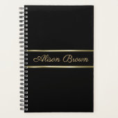 Goldstreifen über schwarzem Hintergrund Planer (Vorderseite)