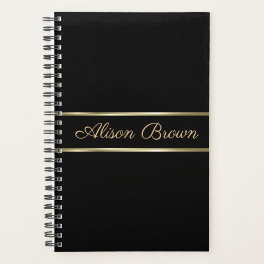 Goldstreifen über schwarzem Hintergrund Planer (Vorderseite)