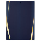 Goldstreifen und blauer Hintergrund Klemmbrett (Rückseite)