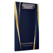 Goldstreifen und blauer Hintergrund Klemmbrett (Rechts)