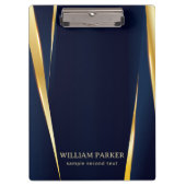 Goldstreifen und blauer Hintergrund Klemmbrett (Vorderseite)