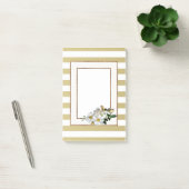 Goldstreifen und Blume Post-it Klebezettel (Büro)
