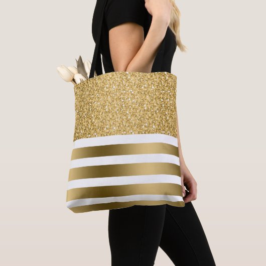 Goldstreifen und Glitzer Tasche (Von Nahem)