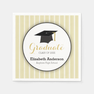 Goldstreifen und Personalisierter Abschluss Serviette