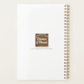 Goldstreifen und Sonnenblumen Mit Monogramm Person Planer (Rückseite)