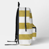 Goldstreifen, weiße Streifen, Streifen Bedruckter Rucksack (Links)