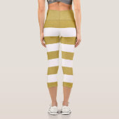 Goldstreifen, weiße Streifen, Streifen Capri Leggings (Rückseite)