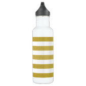 Goldstreifen, weiße Streifen, Streifen Edelstahlflasche (Rechts)