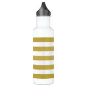Goldstreifen, weiße Streifen, Streifen Edelstahlflasche (Links)