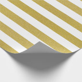Goldstreifen, weiße Streifen, Streifen Geschenkpapier (Ecke)